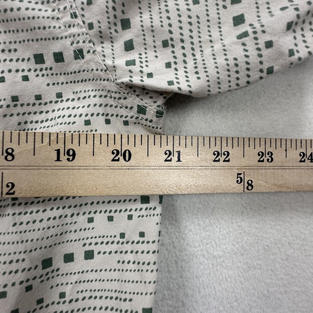 Outdoor Research Shirt Mens Medium Beige Green Rooftop Short Sleeve - Picture 9 of 11